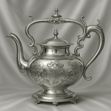 19th Century Silver Salt Shaker with Bird Motif