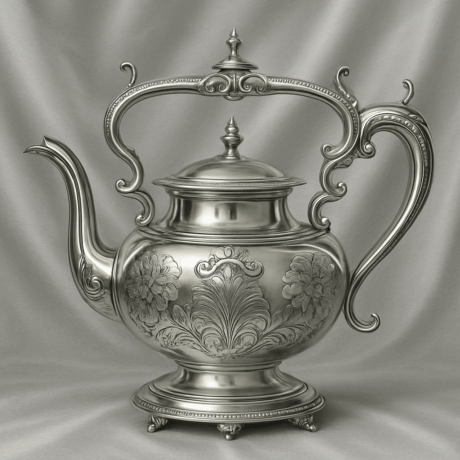 Antique French Silver Teapot (1850–1900)
